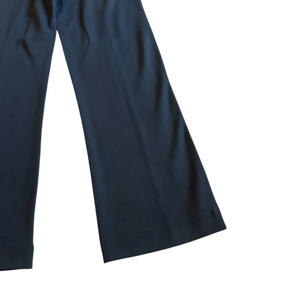 Betabrand Pull On Black Pants Wide Leg Button Detail Office Size Small Petite - Picture 7 of 10